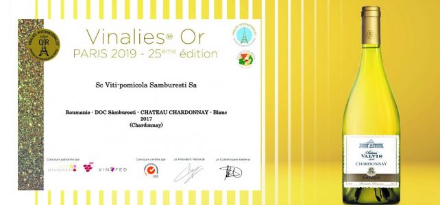 Aur la Concursul „Vinalies Internationales” de la Paris pentru Chateau Valvis Chardonnay